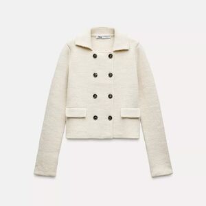 Zara Basic Buttoned Knit Sweater